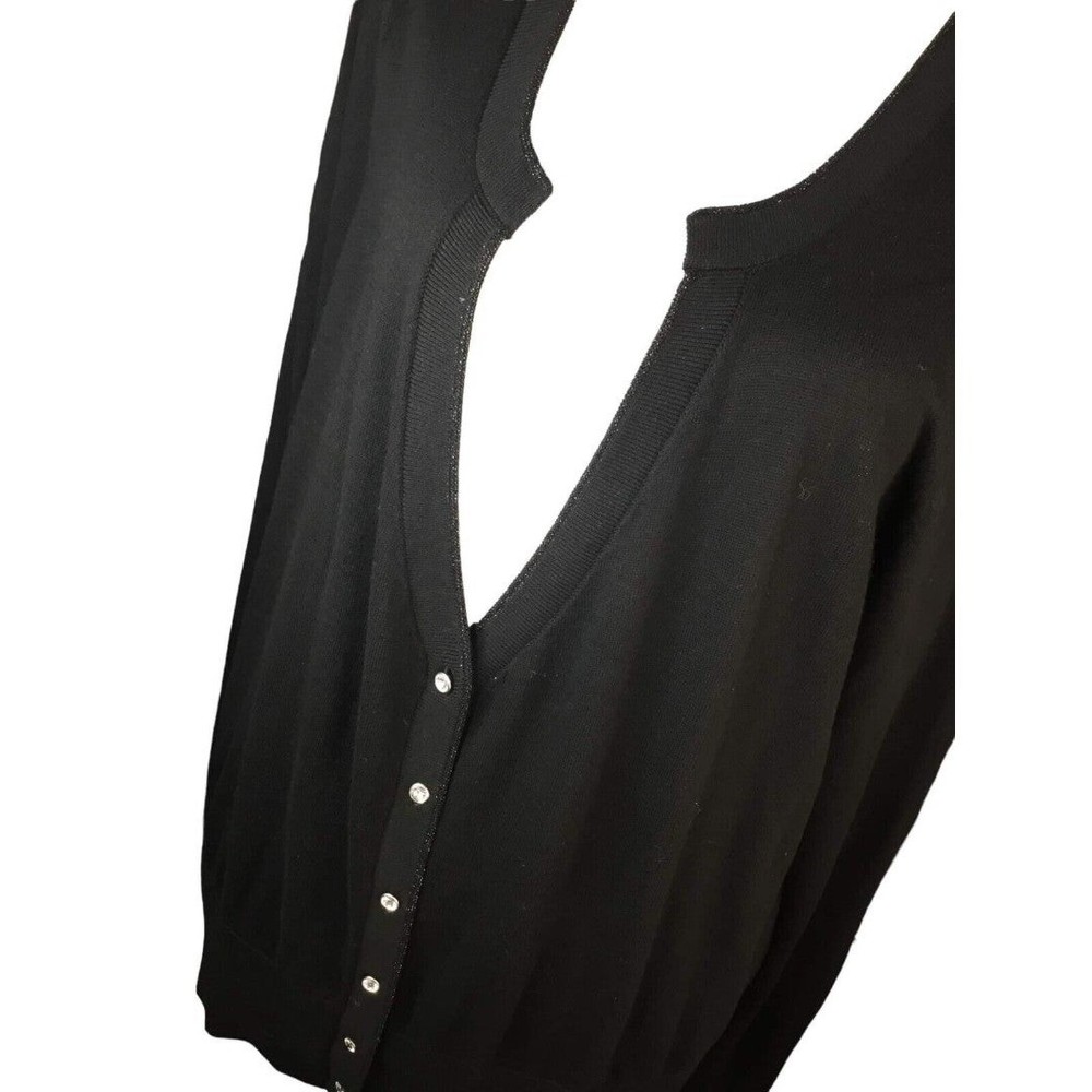New Lane Bryant Women's Black Knit Long Sleeves Cardigan Sweater Size 18